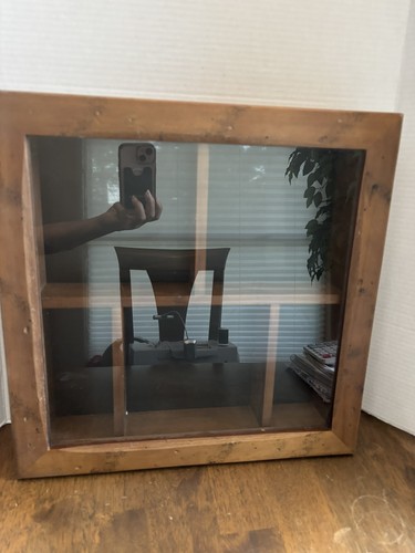 Vtg wood wall display - wood,