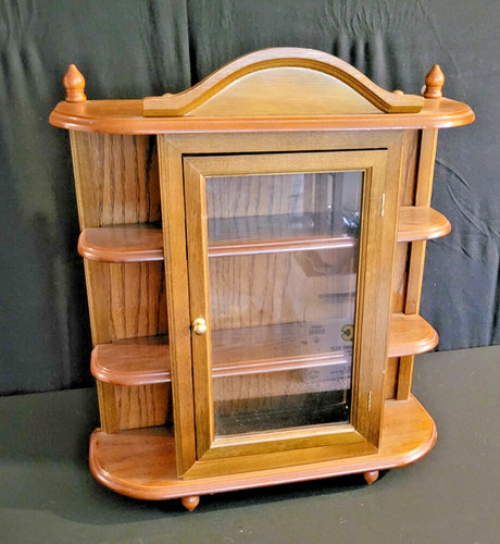 Vintage curio cabinet wood - vintage,