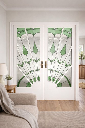 Art deco stained glass - stained,