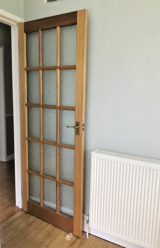 Internal door solid stained - -,