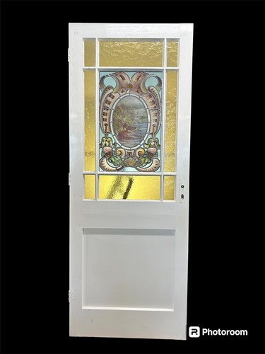 Victorian stained glass door - stained,