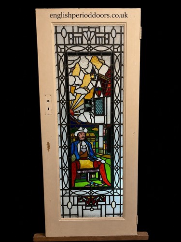 Stained glass vestibule door - stained,