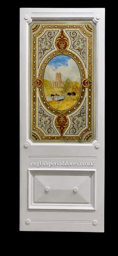 Victorian stained glass - glass, door